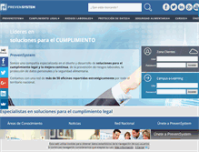 Tablet Screenshot of prevensystem.com